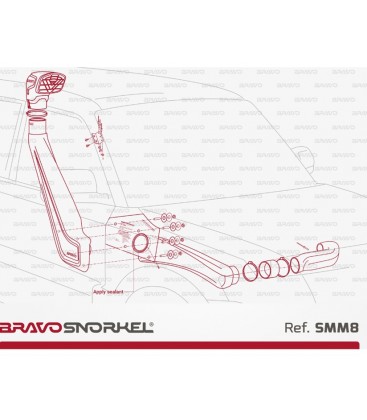 SNORKEL MITSUBISHI MONTERO V80