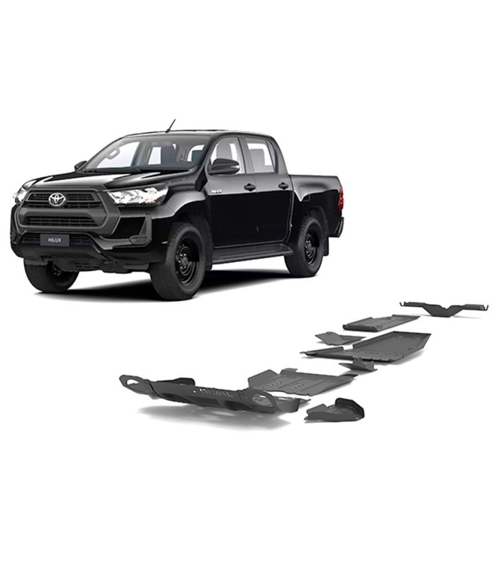 Kit  6 Planchas de proteccion  de acero   RIVAL  de Toyota Hilux