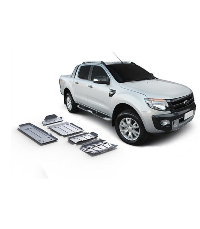 Planchas RIVAL de proteccion protector de aluminio 4mm  de Ford Ranger T