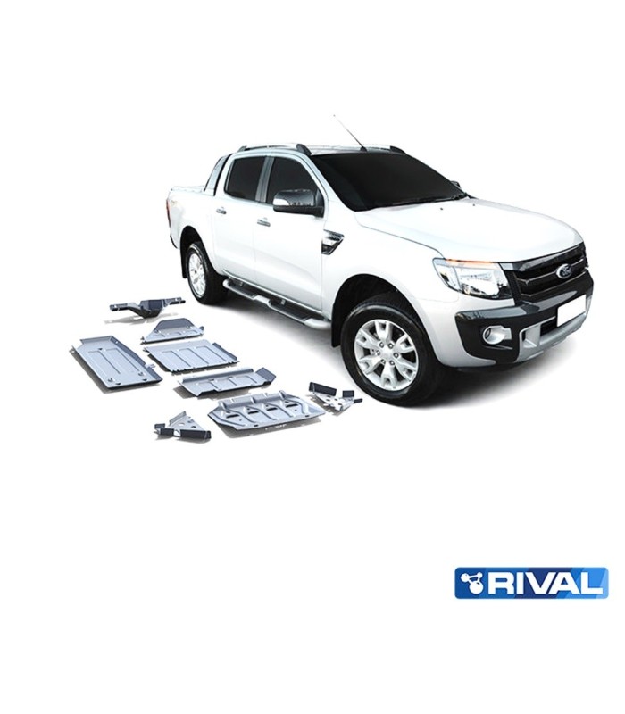 Planchas RIVAL de proteccion protector aluminio de Ford Ranger
