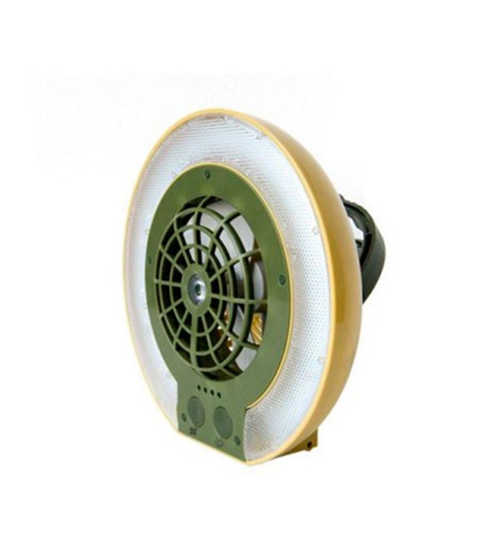 Ventilador portátil con luz anti-mosquitos, linterna y powerbank USB