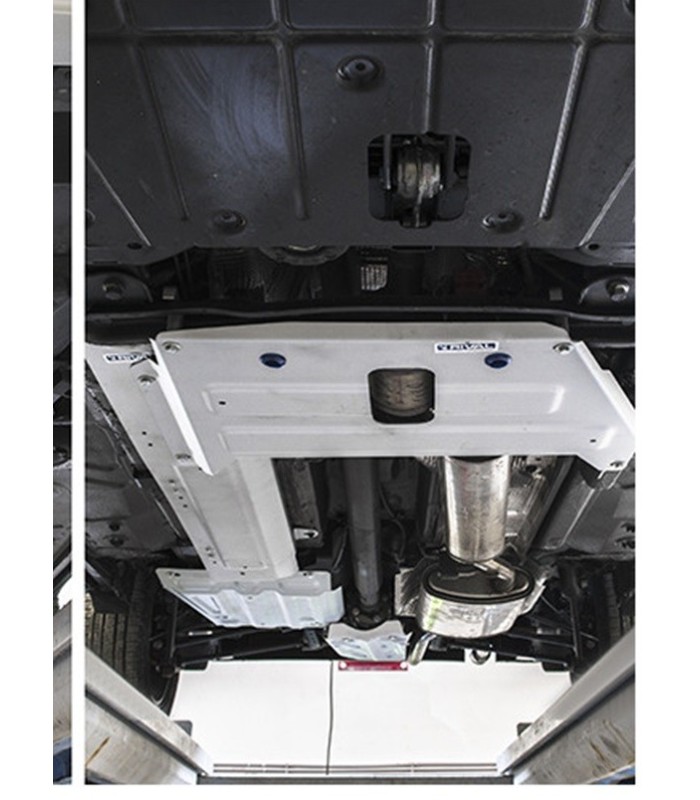Planchas de proteccion de aluminio 3mm de tubos deposito RIVAL  de Dacia Duster