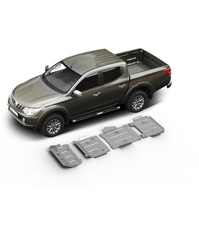 Planchas - protectores de aluminio de 4mm  RIVAL para Mitsubishi L200