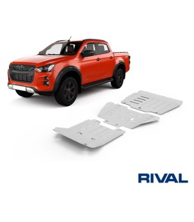 Planchas - protectores de aluminio 6mm  RIVAL para Isuzu D-Max desde 2020