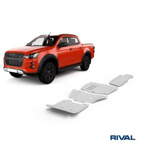 Plancha - protectores de aluminio 6mm  RIVAL para Isuzu D-Max desde 2020