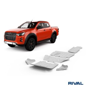 Plancha - protectores de aluminio 6mm  RIVAL de Isuzu D-Max desde 2020