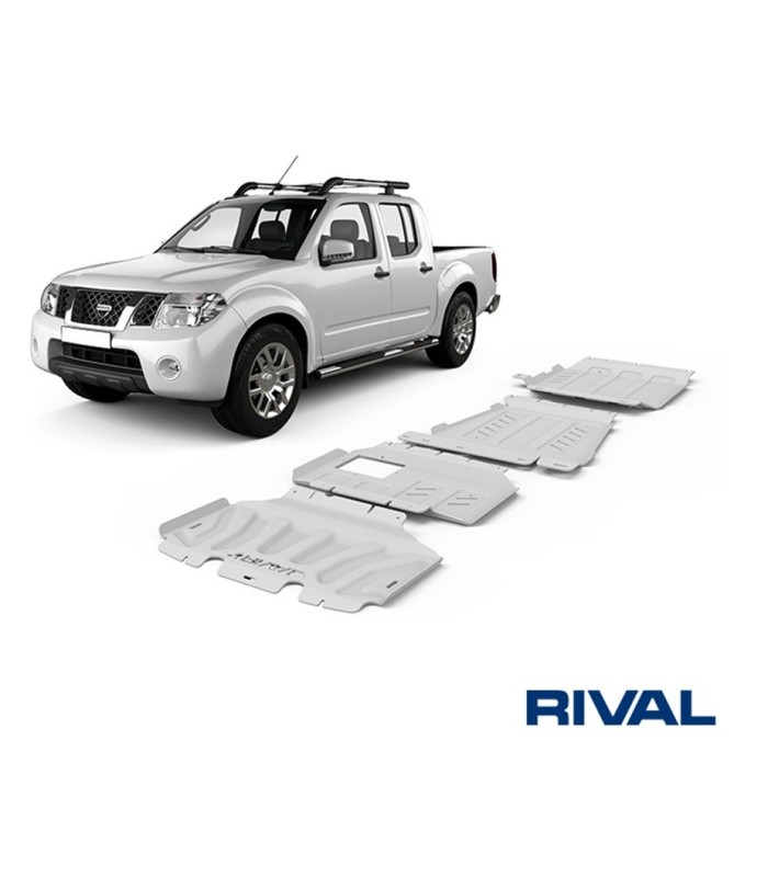 Planchas de protectores de aluminio 6mm RIVAL  para Nissan Navara D40 y Pathfinder