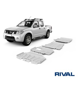 Planchas de protectores de aluminio 4mm RIVAL  para Nissan Navara D40 y Pathfinder