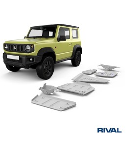 Planchas - protectores de bajos  RIVAL de aluminio  para Suzuki Jimny