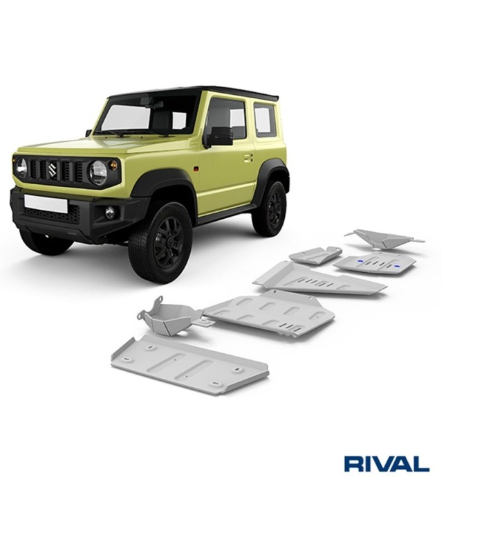 Planchas - protectores de bajos  RIVAL de aluminio  para Suzuki Jimny
