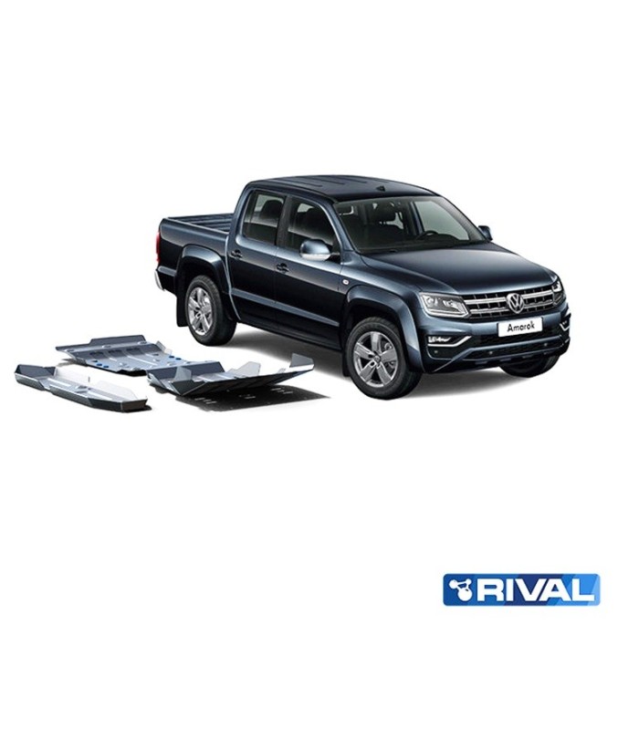 Protección de bajos RIVAL protectores  de aluminio de 4mm Volkswagen Amarok 1 b