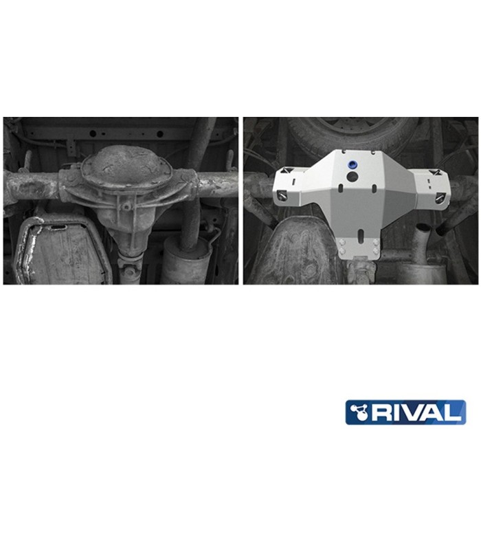 Protección de bajos RIVAL protector diferencial en aluminio de 6mm Volkswagen Amarok 1