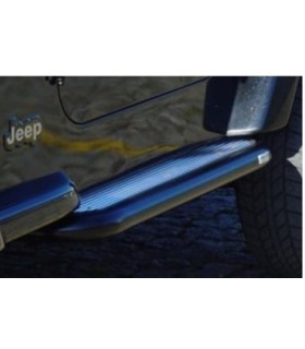 Estriberas en plataforma de aluminio con tubo negro Ø50mm jeep