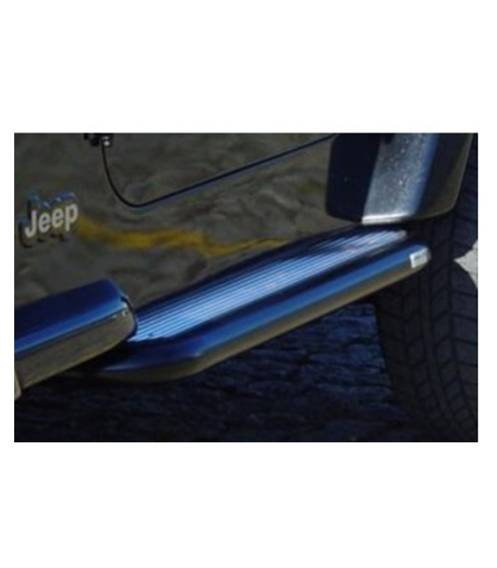 Estriberas en plataforma de aluminio con tubo negro Ø50mm jeep