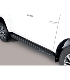 Estriberas negras de plataforma para Toyota Hilux Revo doble cabina