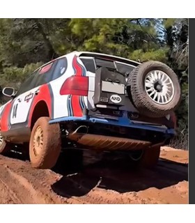 Paragolpes trasero de doble tubo con porta ruedas  para Porsche Cayenne 955 -957