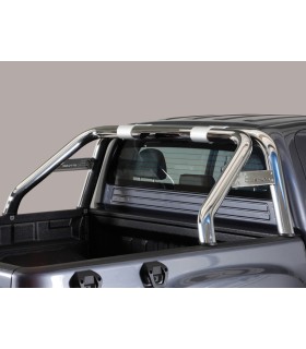 Roll bar en acero inox 76mm con traviesa  para Foton G7