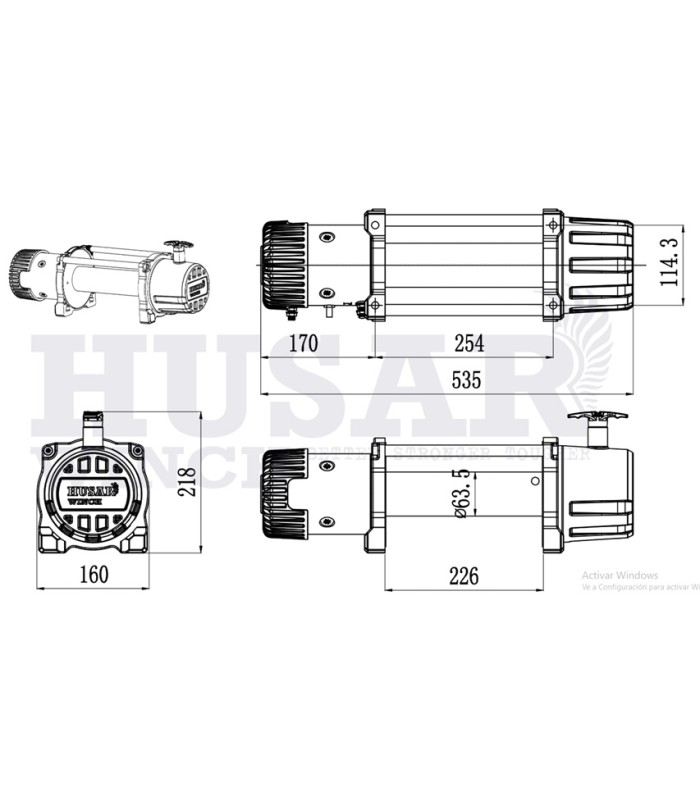 Cabrestante para todo terreno Husar Winch 13000