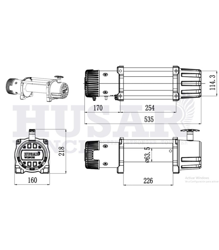 Cabestrante para todo terreno Husar Winch 13000
