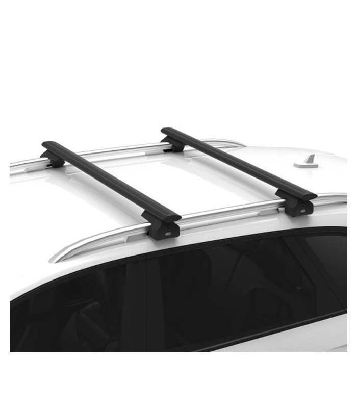 Barras de techo Cruz Airo negras para viaje de Dacia Duster