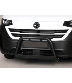 Defensa central en color negro  inox Ø63mm con traviesa Homologación CE Volkswagen Transporter T7