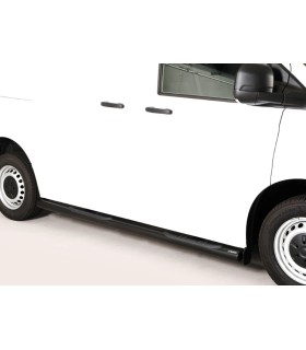 Estriberas de tubo inox Ø76mm en color negro para  Volkswagen Transporter  T7
