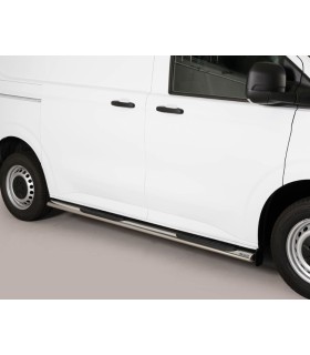 Estriberas de tubo oval inox Ø76mm para  Volkswagen Transporter  T7