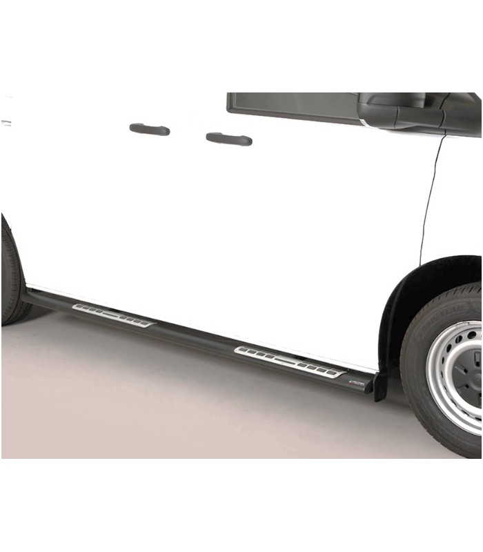 Estriberas DSP oval inox Ø76mm de color negro para  Volkswagen Transporter  T7