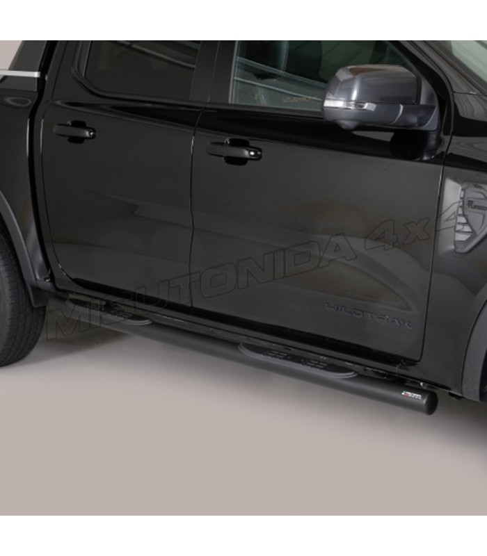 Juego de estriberas laterales de tubo en color negro para Pick up Ford Ranger T9