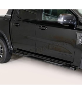 Juego de estriberas de tubo oval en color negro para Pick up Ford Ranger T9