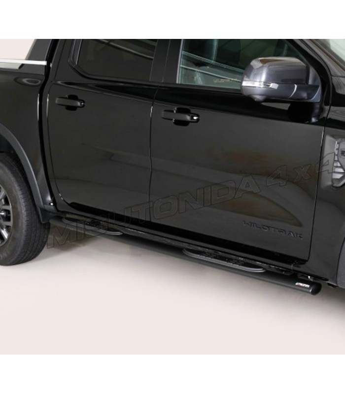 Juego de estriberas de tubo oval en color negro para Pick up Ford Ranger T9