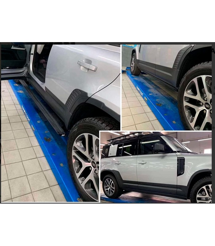 Juego de estriberas laterales T-Max para todo terreno Land Rover Defender 110