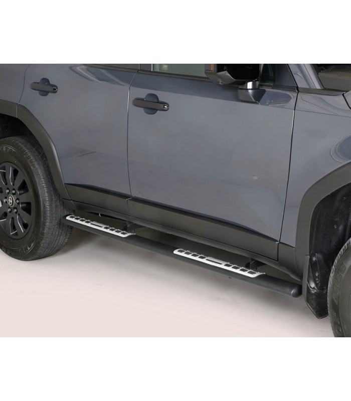 Juego estriberas ovales negras en acero de Toyota Land Cruiser 250
