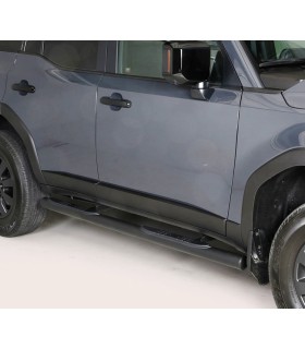Juego estriberas de tubo 76mm de acero negro de Toyota Land Cruiser 250