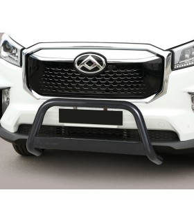 Defensa delantera central en acero negro  INOX,  homologable CEE para Maxus Deliver 9